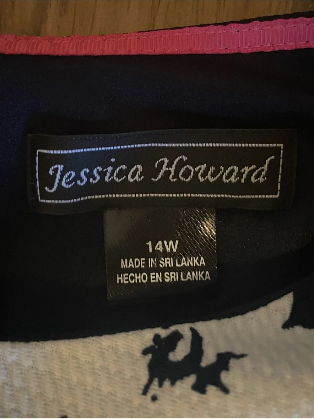 Jessica Howard Black and White Floral Fit-and-Flare Dress